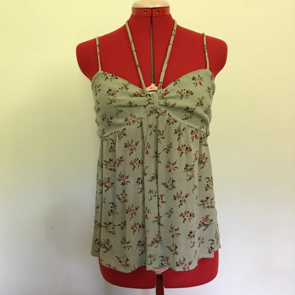 AEO Sage Green Floral Tank
